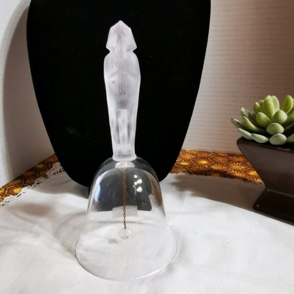 Vintage Schmid Hand Blown Frosted Glass Pharaoh Egyptian Bell - Picture 8 of 11